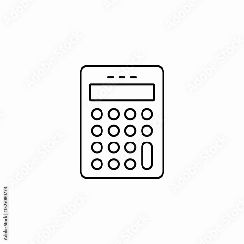 calculator machine icon sign vector