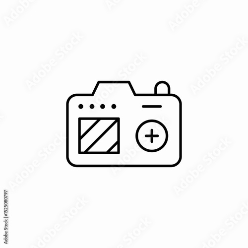 camera back view icon sign vector