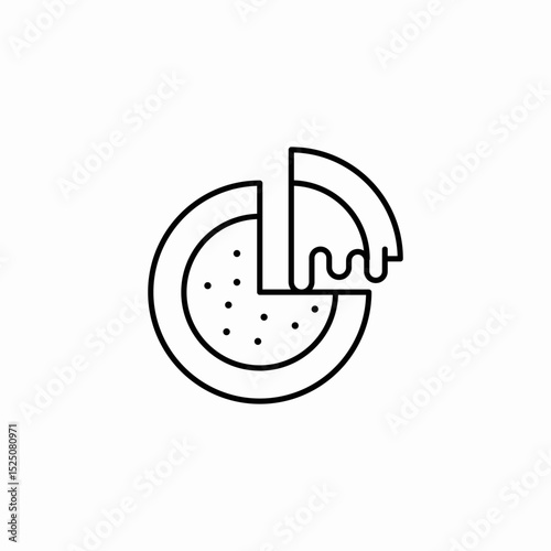 cheese pizza icon sign vector