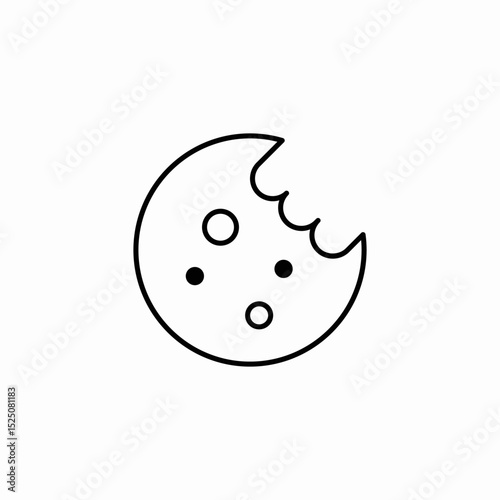 chocolate chip cookie icon sign vector