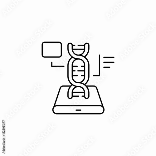 dna structure icon sign vector