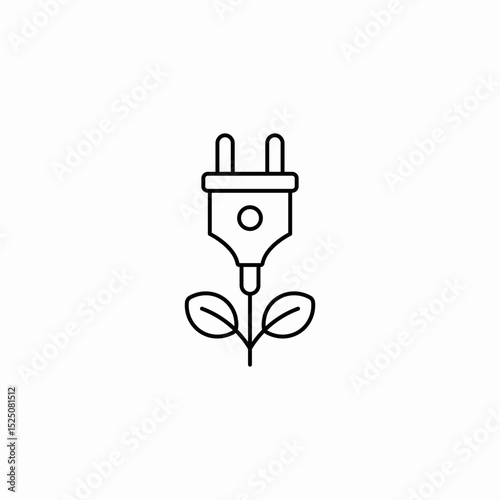 eco plug icon sign vector