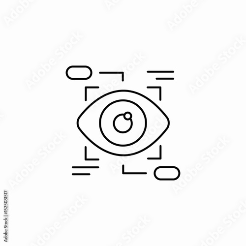 eye retina scan icon sign vector