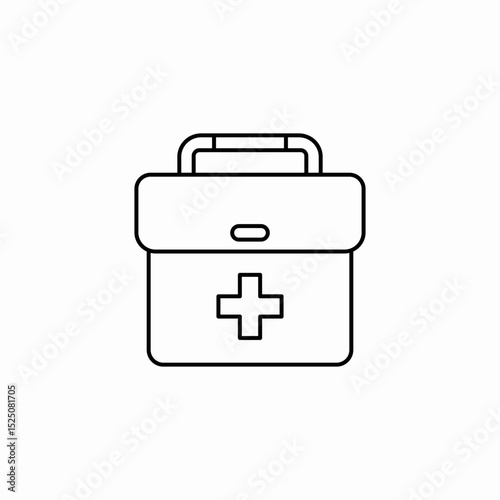 first aid bag icon sign vector