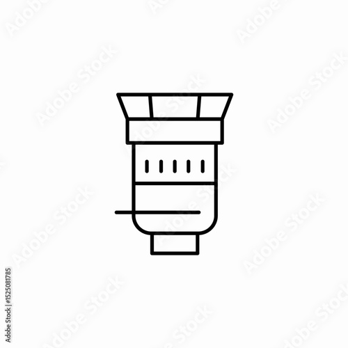 focal lenght icon sign vector