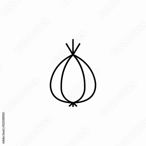 garlic vegetable icon sign vector