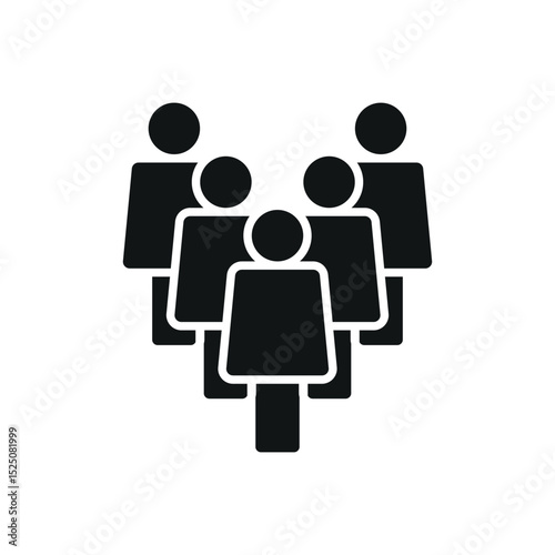 Group of people icon, ideal for charity day, teamwork, volunteering, social care, and giving visuals.