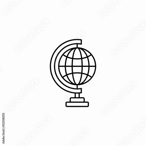 globe stand icon sign vector