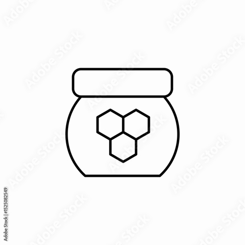 honey glass jar icon sign vector