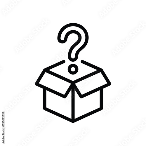 Open Box with Question Mark Icon