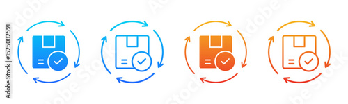 Product Lifecycle icon sheet multiple style collection
