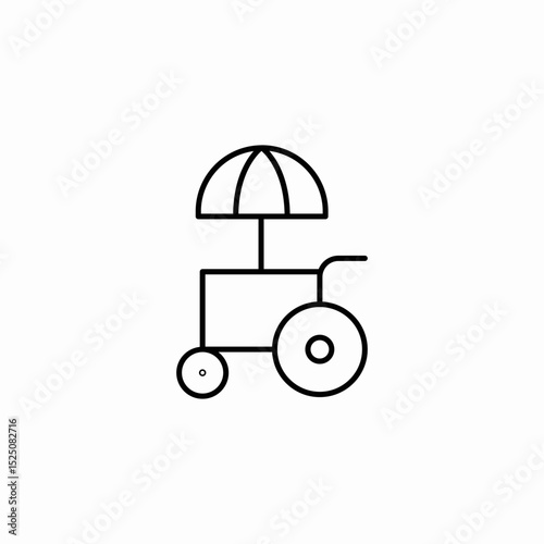 icecream stand icon sign vector