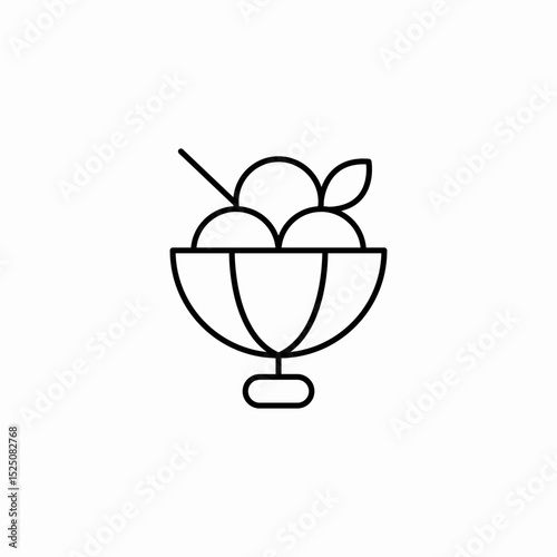 icecream bowl icon sign vector