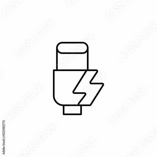 iphone usb connector icon sign vector