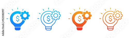 Business Innovation icon sheet multiple style collection