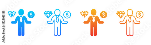 Value Proposition icon sheet multiple style collection