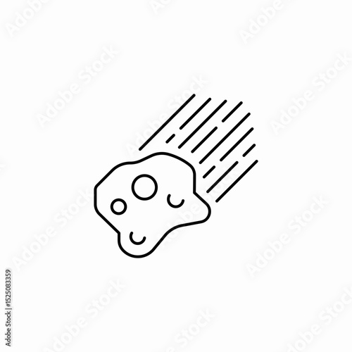meteor comet icon sign vector