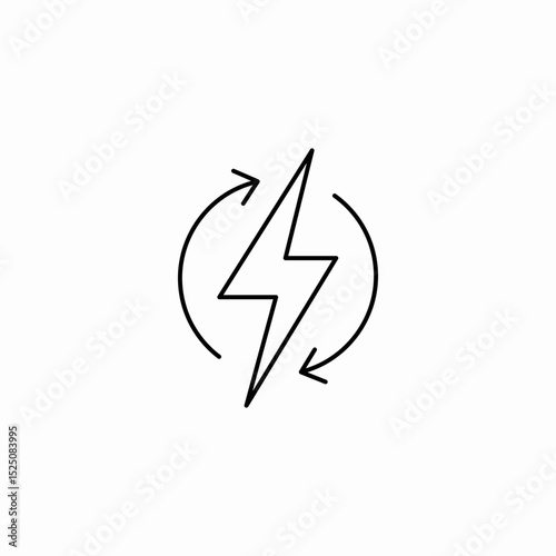 power cycle icon sign vector