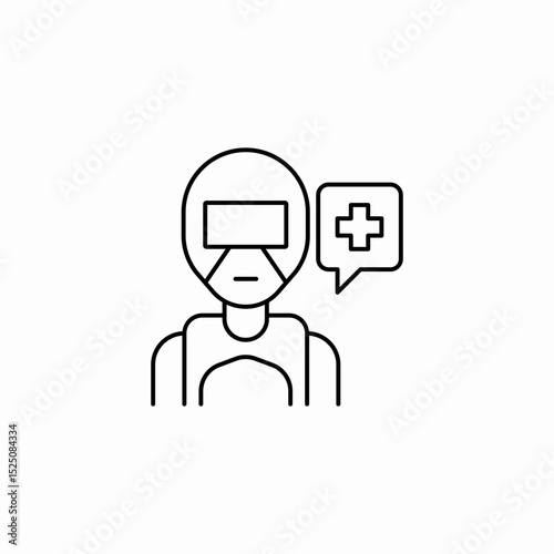 robot medical icon sign vector