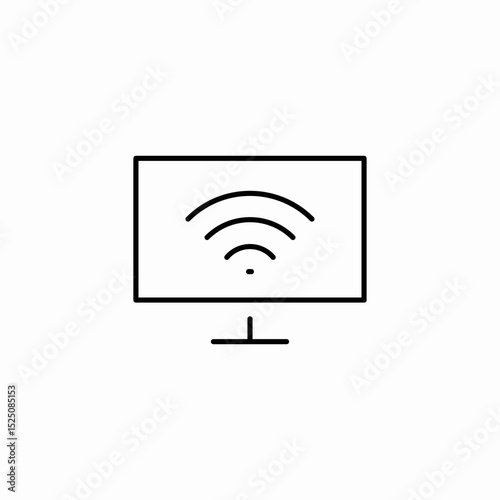 smart tv icon sign vector