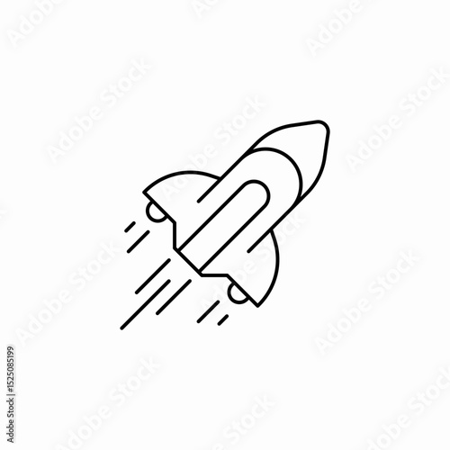 space rocket icon sign vector