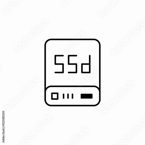 ssd hard drive icon sign vector