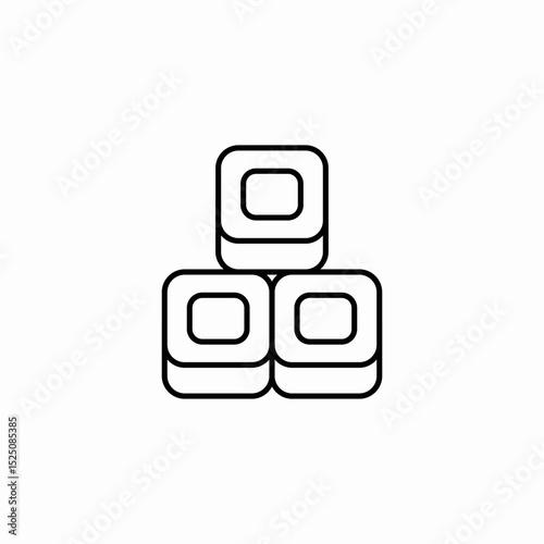 sushi rolls icon sign vector