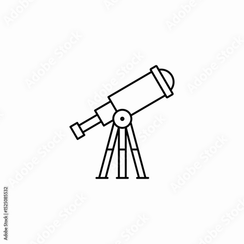 telescope monoculars icon sign vector