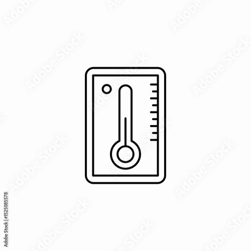 thermometer mercury icon sign vector