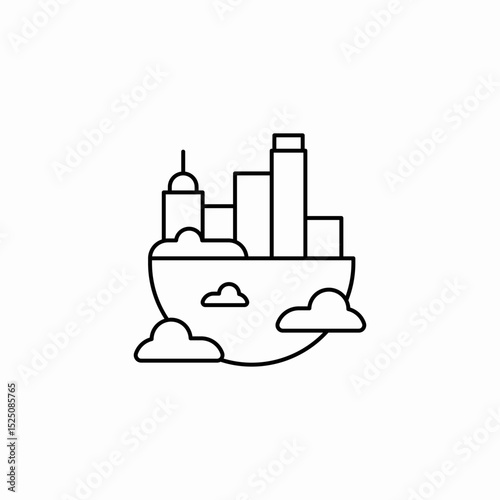 urban city icon sign vector