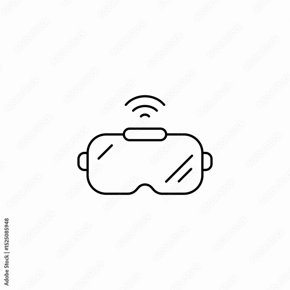 Obraz premium vr wireless glass icon sign vector