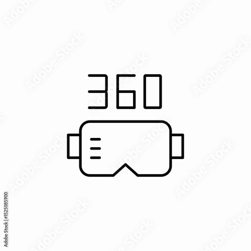 virtual reality glass icon sign vector