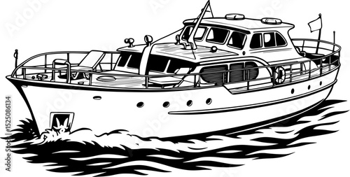 Yacht boat in the sea, luxury yacht boat 