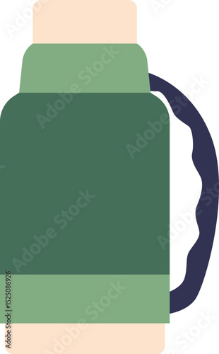 Touristic thermos flask vector illustration