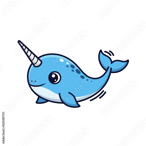 Very cute and cool sea animal icon