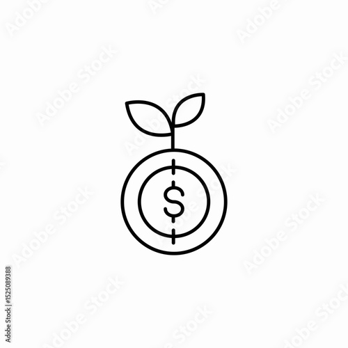 investment growth icon sign vector