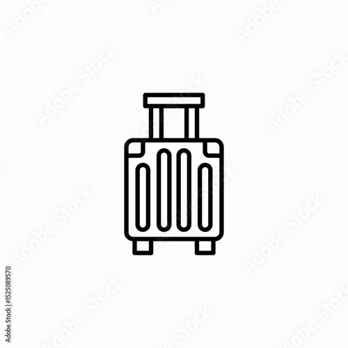 luggage suitcase icon sign vector