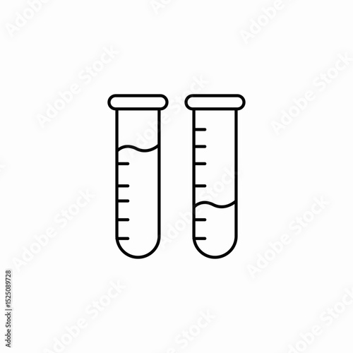 measuring tubes icon sign vector