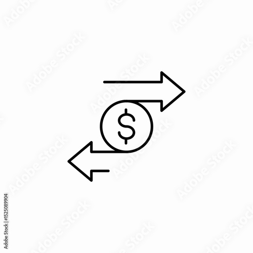 money transfer icon sign vector