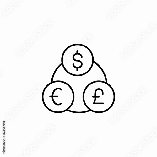 money currency icon sign vector