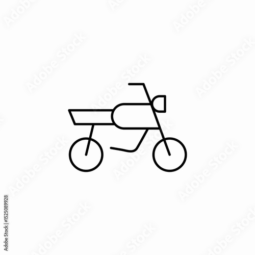motorcycle side view icon sign vector