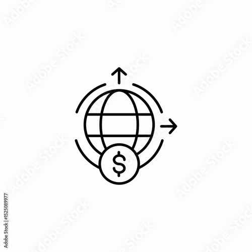 north east money transfer icon sign vector