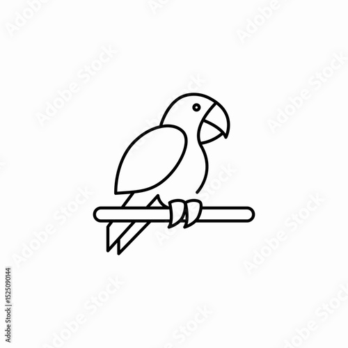 parrot bird icon sign vector