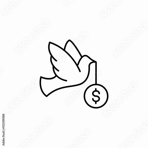 peace finance icon sign vector