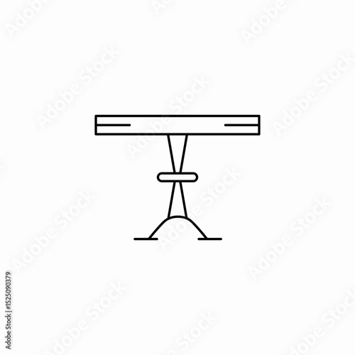 picnic table icon sign vector