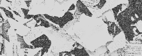 Intricate patterns created by overlapping black and white paper textures in abstract art form showing depth and contrast