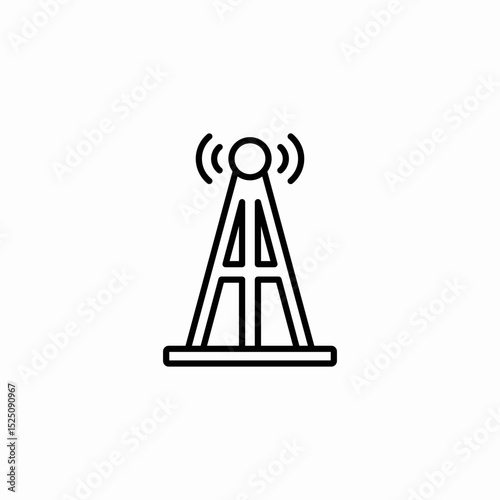 signal tower icon sign vector