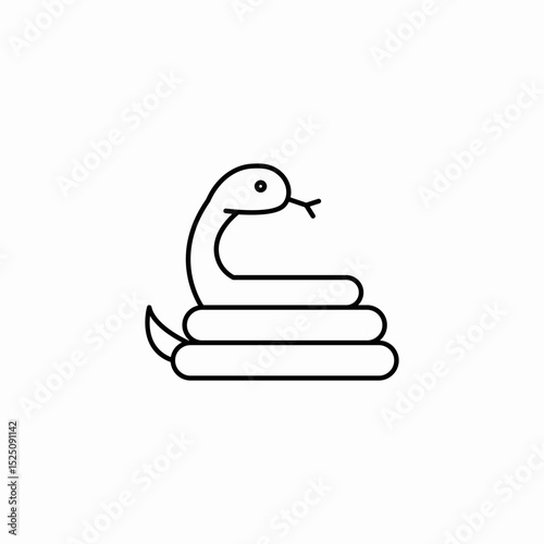 snake animal icon sign vector