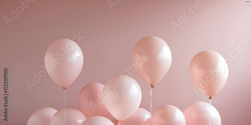 beautifully background with pink balloons