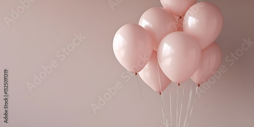 beautifully background with pink balloons